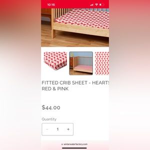 Winter Water Factory 100% organic crib sheet